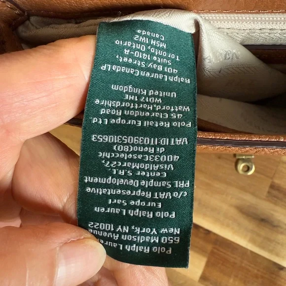 Lauren Ralph Lauren Brown Leather Crossbody Bag - Picture 12 of 14